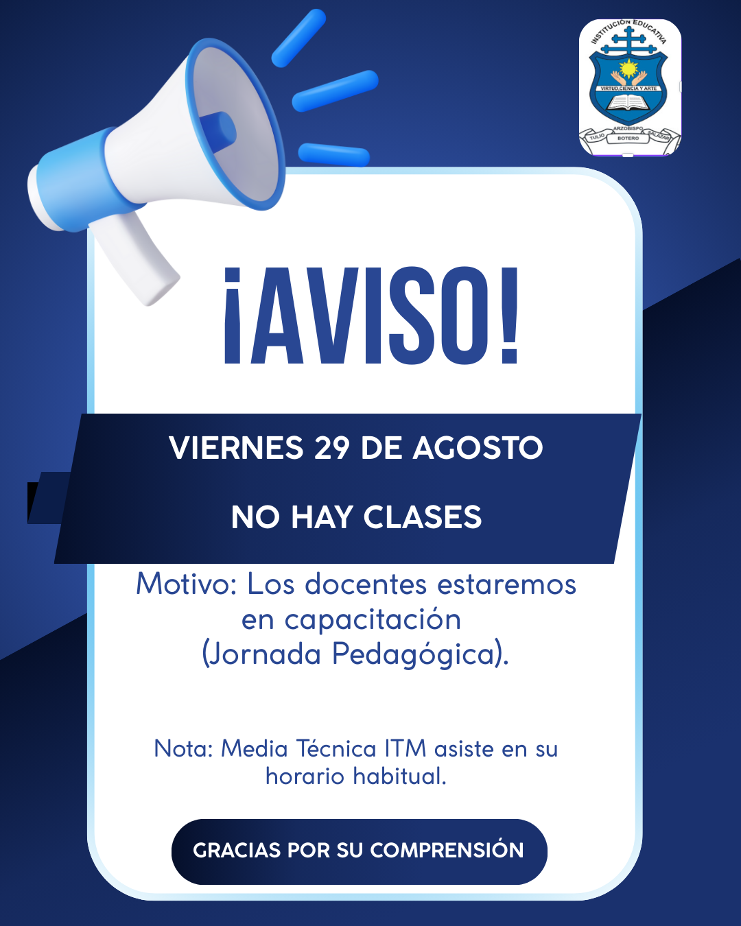 Jornada Pedagógica, viernes 29 de agosto